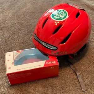 Kids helmet and goggles.